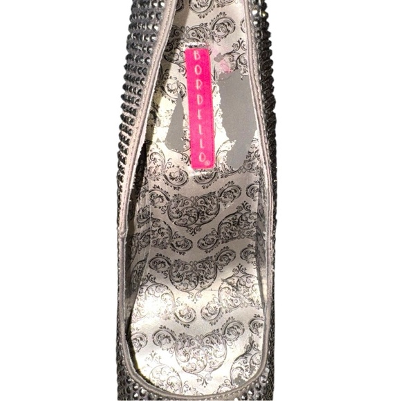 Bordello Rhinestone Platform Stilettos – Silver Sparkle – Size 6.5–7 - Picture 7 of 9